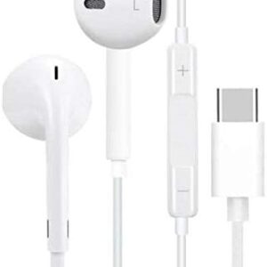 USB C Earphones – Type C Wired Headphones – HiFi Stereo Sound, Built-in Mic, Volume Control, Comfortable In-Ear Fit, Noise-Isolating Design, Perfect for Work, Travel, Gaming, and Daily Use