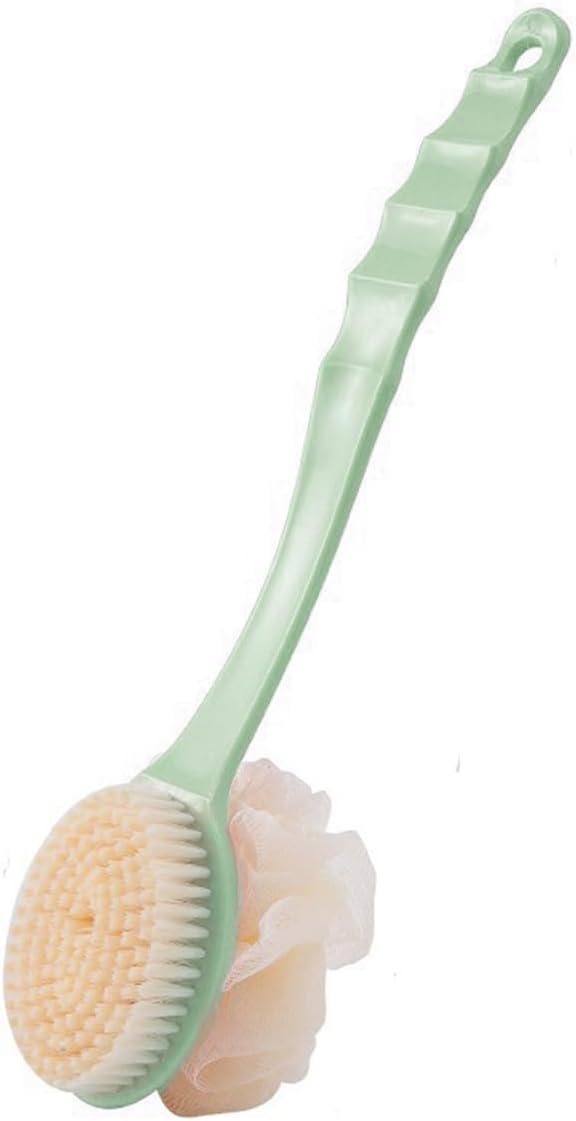 Bathing Brush – Long Handle Shower Back Scrubber – Double-Sided Brush, Soft & Firm Bristles, Deep Skin Exfoliation, Bath Ball for Foam, Perfect for Hard-to-Reach Body Areas