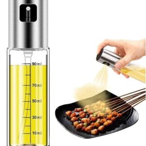 Olive Oil Sprayer Bottle – Refillable Glass Oil Mister for Air Fryer & Cooking – Even Oil Distribution for Healthy Meals – Versatile Vinegar & Cooking Spray Dispenser for Kitchen & Grilling
