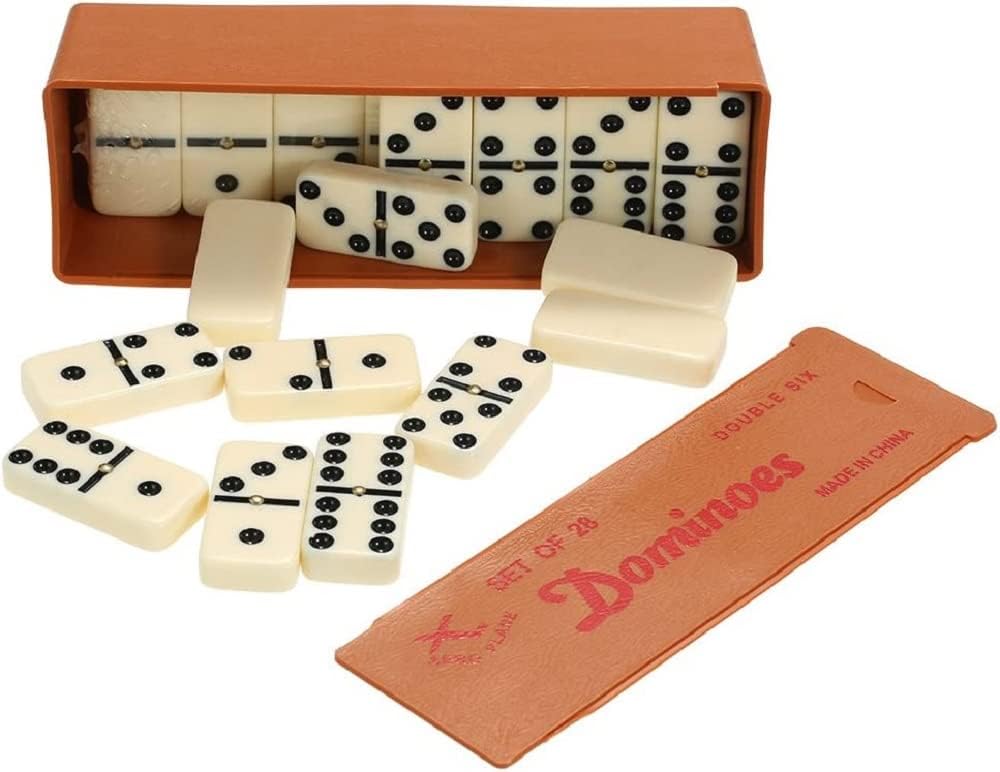 Double Six Dominoes Set – Classic Table Game – 28 Durable Numbered Tiles, Compact Storage Case, Fun for Family Game Night, Indoor Strategy Game for 2 to 4 Players - Image 2