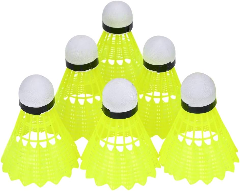 Badminton Shuttlecocks – High-Speed Feather Birdies – Durable Nylon Build, Stable Flight Design, Long-Lasting Bounce, Ideal for Indoor Training & Outdoor Family Matches – 6 Pack - Image 2