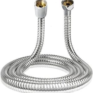 Flexible Shower Hose – Anti-Kink Stainless Steel Pipe – 1.5M/2M/3M Universal Lengths, Leak-Proof Connectors, Chrome Finish for Bathtub, Pet Shower & Bathroom Accessories Upgrade