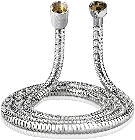 Flexible Shower Hose – Anti-Kink Stainless Steel Pipe – 1.5M/2M/3M Universal Lengths, Leak-Proof Connectors, Chrome Finish for Bathtub, Pet Shower & Bathroom Accessories Upgrade