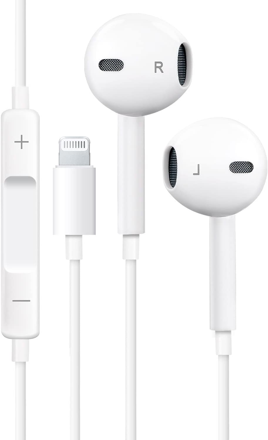 Wired Earphones – Noise Canceling Headphones – Built-in Microphone, Volume Control, Clear Stereo Sound, Tangle-Free Cord, Ideal for iPhone, Calls, Travel, and Daily Use