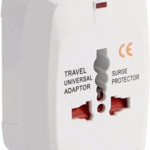 Universal Travel Adapter – Worldwide Plug Converter for 150+ Countries – Dual USB Ports, Multi-Socket AC Power Plug, Compact & Lightweight, Perfect for International Travel & Business Trips