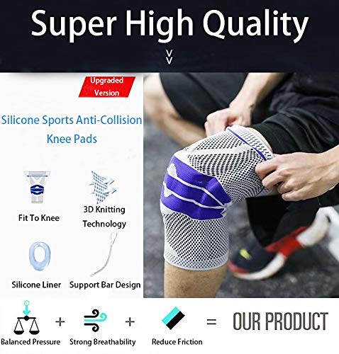 Knee Brace Compression Sleeve – Elastic Support for Joint Pain Relief – Anti-Slip Design, Breathable Fabric, - Image 4