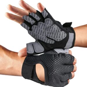 Weightlifting Gloves with Wrist Wrap Support – Gym Training Gloves for Heavy Lifting – Breathable Palm Grip – Anti-Slip Workout Gloves – Perfect for CrossFit, Deadlift, Pull-Ups & Fitness Training