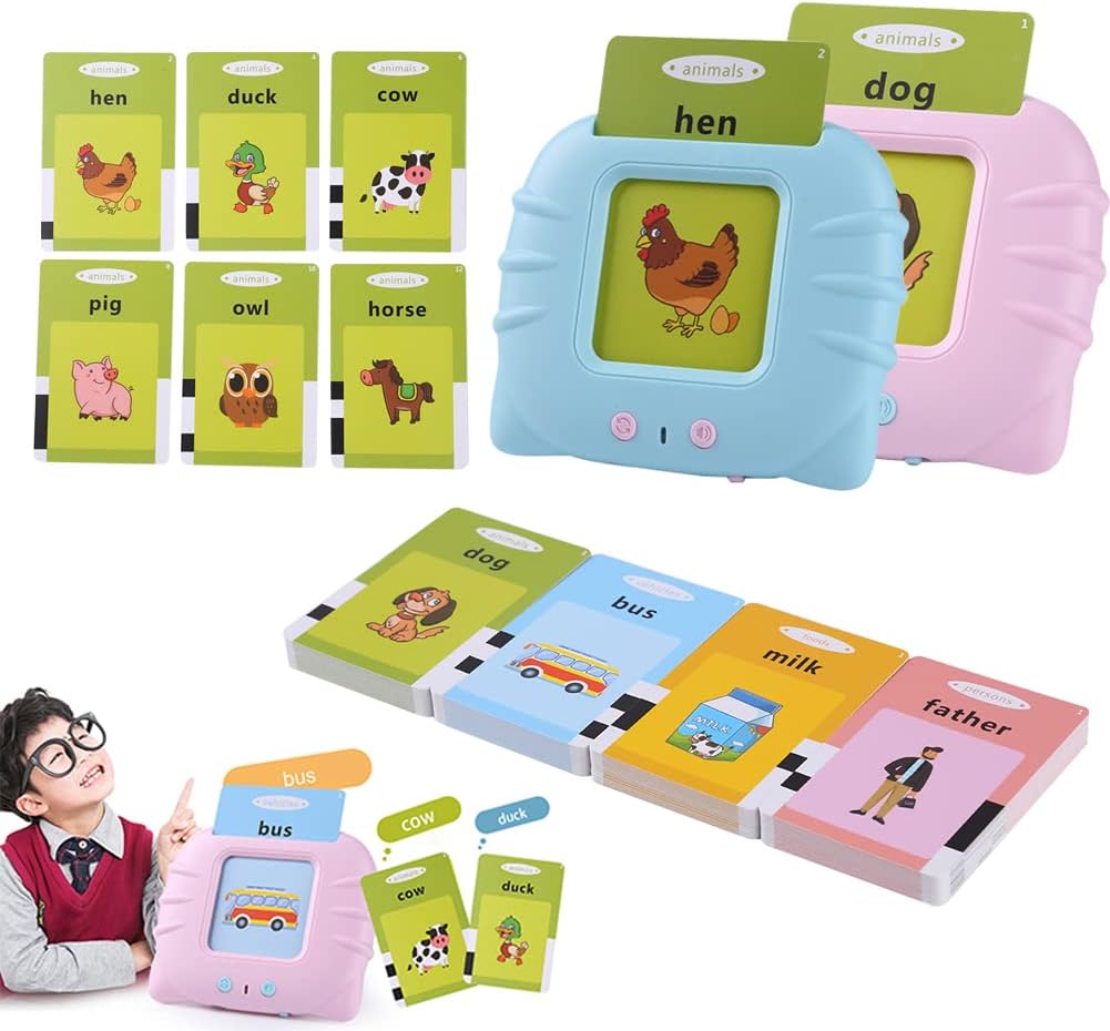 Talking Flash Cards – English Learning Toy – Interactive Reading Machine, 112 Double-Sided Flash Cards, Builds Early Vocabulary, Speech Development Toy for Toddlers & Preschool - Image 2