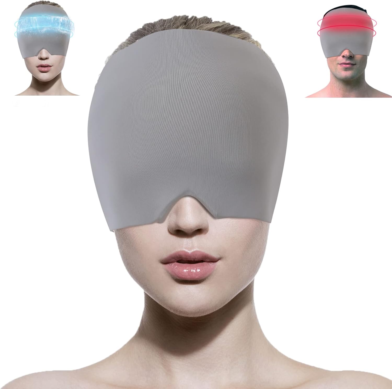 Headache Relief Hat – Migraine Ice Cap – Cold Compress Therapy, Reusable Ice Pack for Head, Soft Gel Design, Tension & Sinus Pain Solution, Ideal for Stress & Fever Relief - Image 3