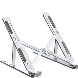 Laptop Stand – Adjustable Ergonomic Riser – Foldable Design, Aluminum Ventilation, Heat Dissipation, Improves Posture, Perfect for Desk, Travel, or Remote Work