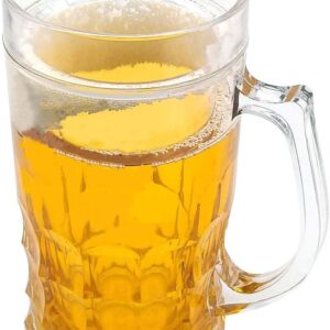 Fake Beer Mug – Creative Double-Layer Beer Glass, 450ml Large Capacity Frozen Cup, Durable Reusable Drinkware for Beer, Wine & Cocktails, Perfect for Parties, Bar Accessories & Home Décor