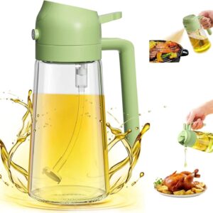 Olive Oil Sprayer – 600ML Oil Dispenser Bottle for Cooking, Leak-Proof Kitchen Oil Mister for BBQ, Baking, Salad & Grilling, Easy Refill Olive Oil Bottle for Air Fryer, Non-Drip Vinegar Spray