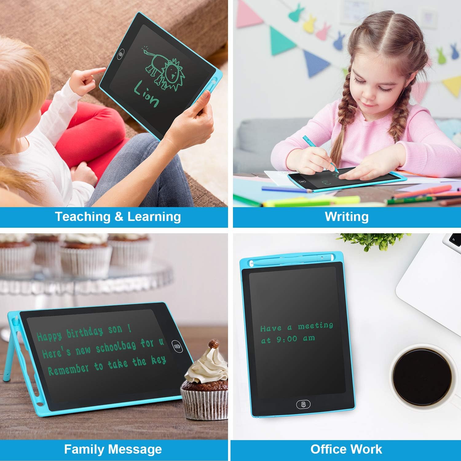 Writing Tablet for Kids – LCD Drawing Board – 8.5 Inch Screen, Reusable and Portable, Eye Protection Display, No Paper or Mess, Perfect for School, Travel, or Home Learning Fun - Image 4