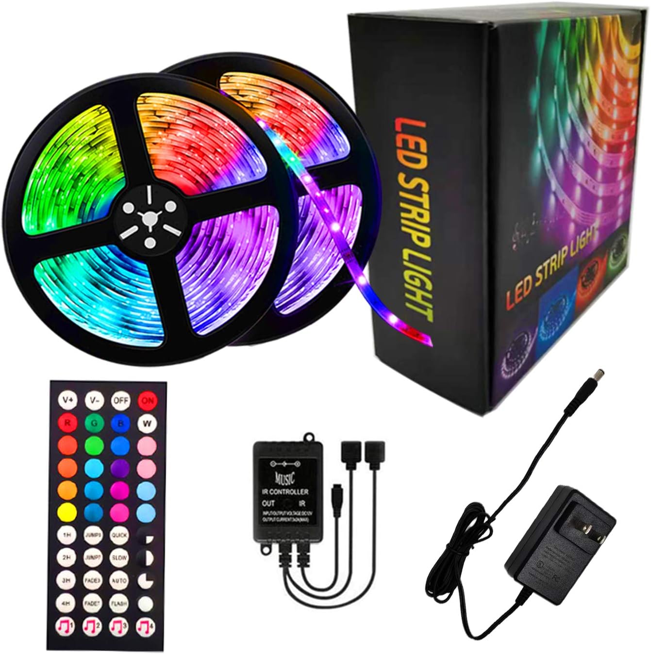 LED Strip Lights – RGB Color Changing Light Strip – Flexible Design, Remote & App Control, DIY Home Decor Lighting, Perfect for Bedroom, TV Backlight, Kitchen & Party Ambience