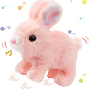 Interactive Bunny Toy – Walking & Talking Stuffed Bunny – Educational Easter Plush, Soft & Cuddly Animal, Sound-Activated Movement, Ideal Gift for Kids, Toddlers & Girls