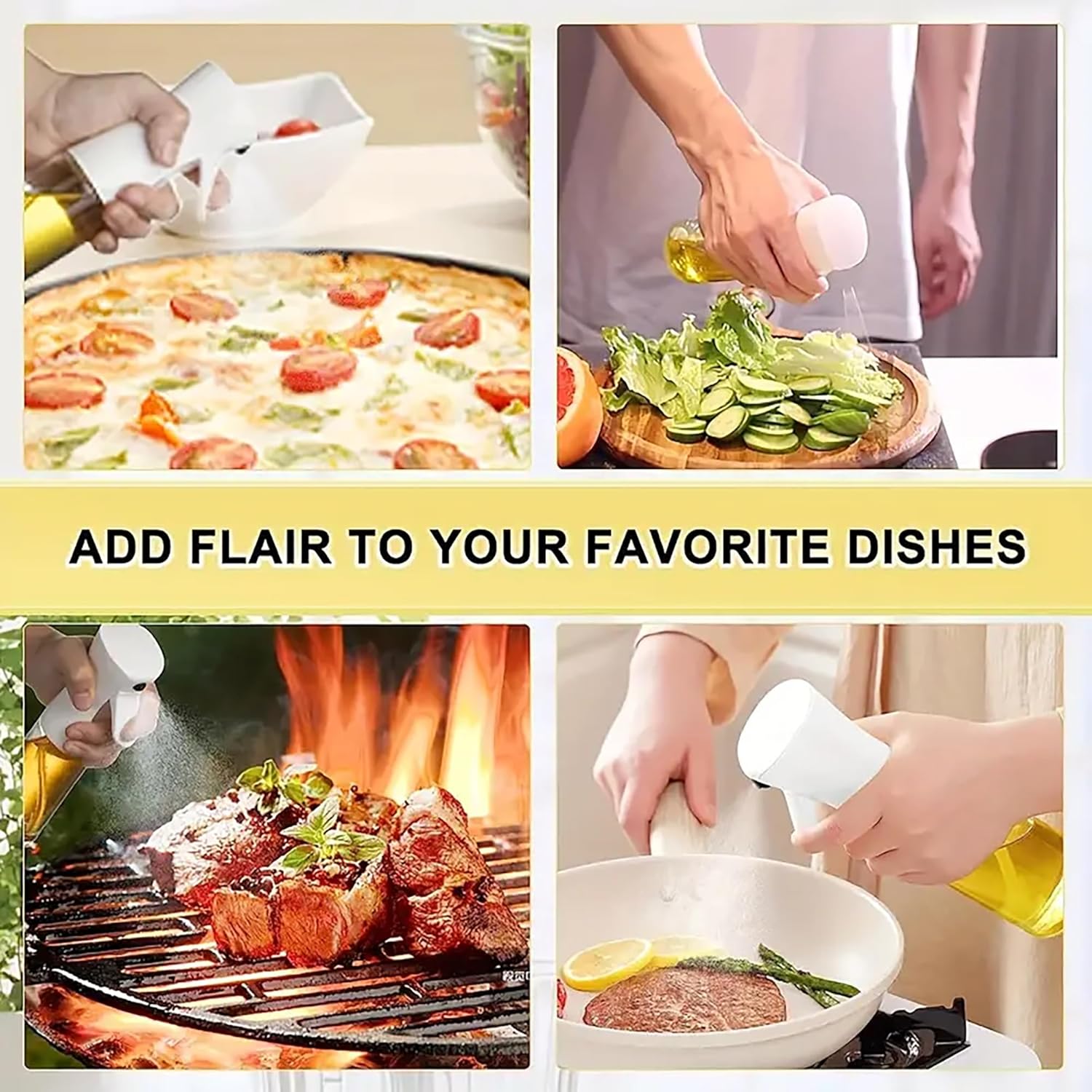 Olive Oil Sprayer Bottle – Refillable Oil Mister for Cooking, Air Fryer, BBQ & Baking, Leak-Proof 200ml Glass Dispenser, Healthy Portion Control, Kitchen Tool for Salads & Roasting - Image 3