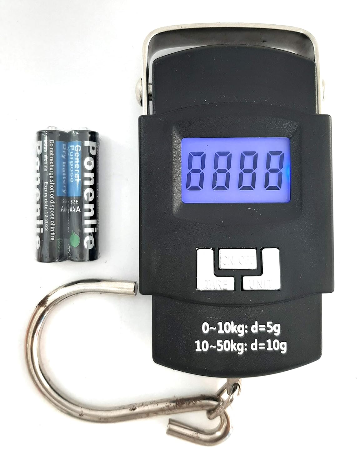 Digital Luggage Scale – Portable Handheld Weight Scale with LCD Display, 110lb/50kg Capacity, Accurate Baggage Checker, Travel Essentials for Suitcases, Postal & Fishing Hook Weighing - Image 4