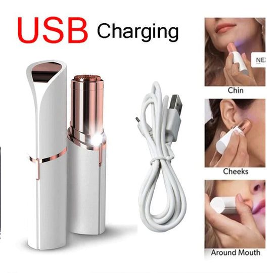 Facial Hair Remover – Instant, Gentle Hair Removal for Lip, Chin & Neck – Travel-Size Electric Shaver with Cleaning Brush – Safe for Sensitive Skin, No Redness - Image 4
