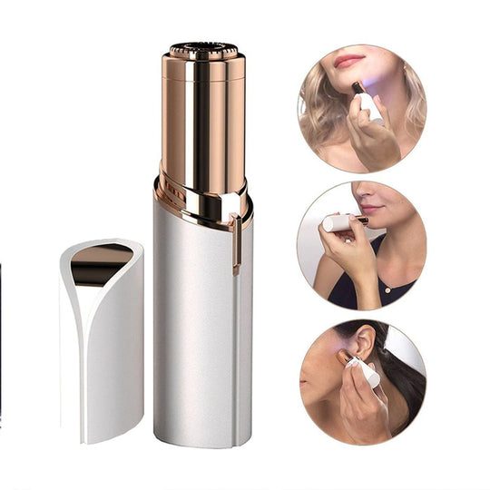 Facial Hair Remover – Instant, Gentle Hair Removal for Lip, Chin & Neck – Travel-Size Electric Shaver with Cleaning Brush – Safe for Sensitive Skin, No Redness - Image 3