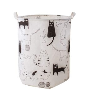 Laundry Basket – Foldable Cotton Fabric Storage – Waterproof, Lightweight, Space-Saving Design, Ideal for Dirty Clothes, Toys, Baby Room, Bathroom, Bedroom, Kids Laundry Organizer Bin