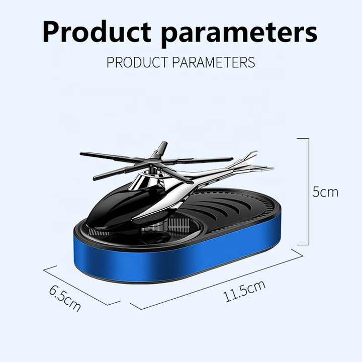 Solar Powered Car Air Freshener – Rotating Helicopter Design – Eliminates Odors, Fresh Long-Lasting Fragrance, Stylish Black Dashboard Accessory for Car Interior Decoration and Aromatherapy - Image 4