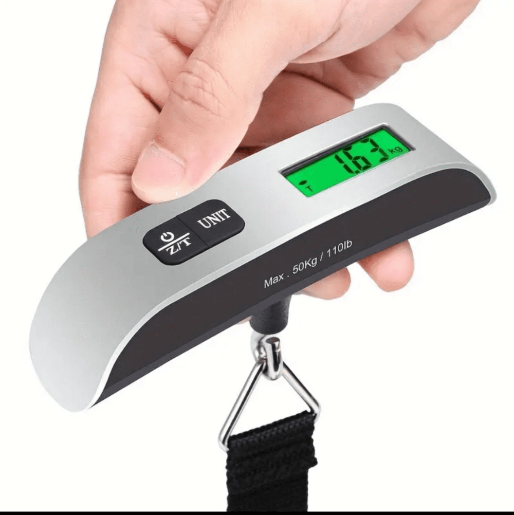 Digital Luggage Scale – Portable Travel Weight Scale – LCD Display, High Accuracy Up to 50kg/110lb, Compact Handheld Design for Suitcase, Ideal Travel Accessory for Flights and Trips - Image 3