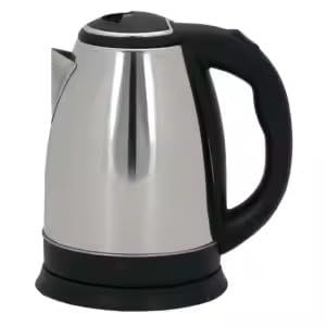 Stainless Steel Electric Kettle – 2.0L Capacity, 360° Cordless Rotation, Auto Shut-Off, Fast Boiling, Cool-Touch Handle – Ideal for Home, Office & Dorm Use