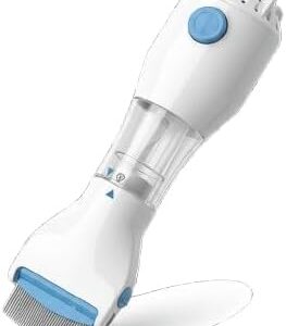 Electric Head Lice Comb with Vacuum | Chemical-Free Nit & Lice Removal Device | Safe for Kids & Adults | 9.25 cm Wide Teeth | Reusable & Easy to Clean