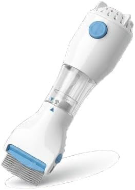 Electric Head Lice Comb with Vacuum | Chemical-Free Nit & Lice Removal Device | Safe for Kids & Adults | 9.25 cm Wide Teeth | Reusable & Easy to Clean