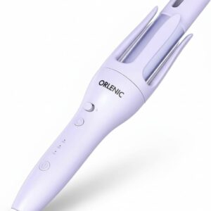 Automatic Curling Iron Hair Curler for Women – Dual Voltage Ceramic Curling Wand with 3 Heat Settings, Fast Heating, 2-Way Rotation, Auto Shut-Off, Anti-Tangle Hair Styling Tool