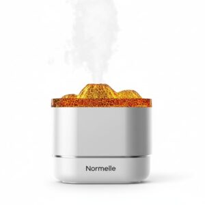 Flame Diffuser 300ml Volcano Humidifier Essential Oil Aromatherapy Diffuser with LED Flame Light, 2 Mist Modes, Portable Quiet Air Humidifier for Bedroom, Home, Yoga Studio, Office, Gym