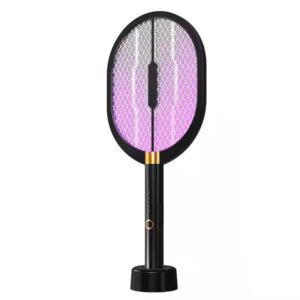 Electric Mosquito Swatter – USB Rechargeable Fly Zapper with Foldable Handle, Built-in UVA Light, Dual Mode Bug Zapper for Indoor & Outdoor Use – Safe & Efficient Insect Control