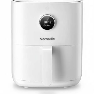 Smart Air Fryer 3.5L with OLED Display, App & Touch Control, 360° Hot Air Circulation, 100+ Recipes, Multi-Mode Cooking Fry Bake Ferment Defrost, Low Oil Healthy Cooking, White