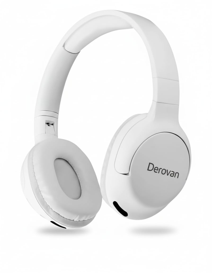 Wireless Bluetooth Over-Ear Headphones with Memory Card Slot – Foldable Stereo Music Headset, Built-in Mic, Up to 6 Hours Playtime, Lightweight & Portable