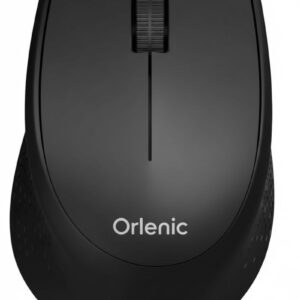 Silent Wireless Mouse – USB Optical Cordless Mouse with 90% Noise Reduction, Ergonomic Right-Hand Design, 24-Month Battery, Plug & Play for Windows, Mac, Chromebook, Linux – Black
