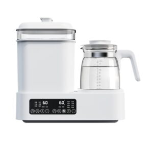 Double Bottle Baby Warmer – Fast Milk Heater with LED Display – Twin Baby Bottle Compatibility, Thermostat Temp Control, Quiet Heating, Great for Breastmilk, Formula, and Food Jars