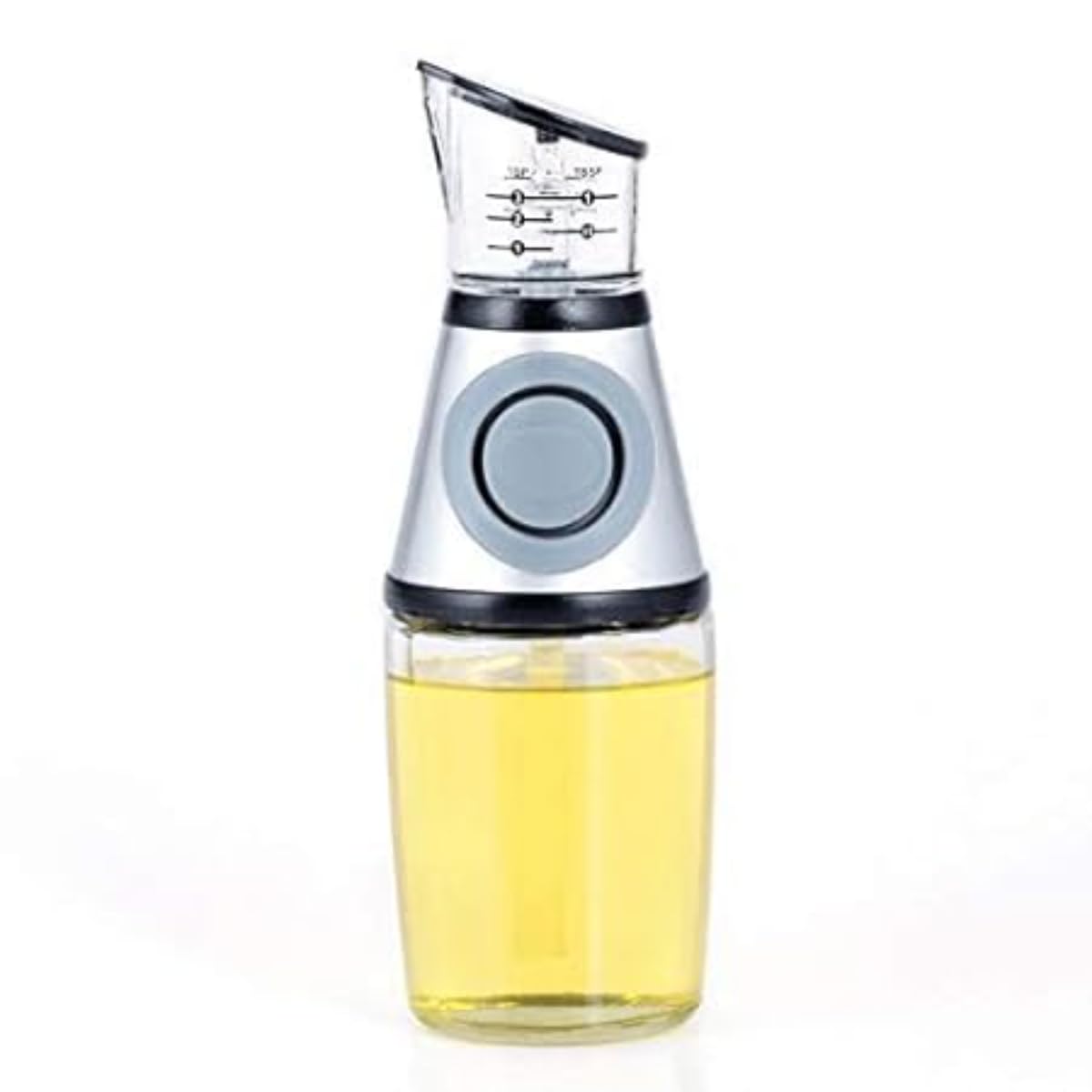 Measure and pour bottle, oil dispenser, oil dispenser spray, oil dispenser bottle, bottle 1 litre, 2 in 1 bottle, Glass oil bottle, plastic bottle, oil dispenser set, Oil pour bottle