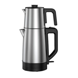 Electric Samovar Tea Maker – Stainless Steel Double-Layer Kettle, 1L/2L Capacity, Automatic Power-Off, Dual Heating for Water & Tea Brewing – Home Kitchen Water Boiler