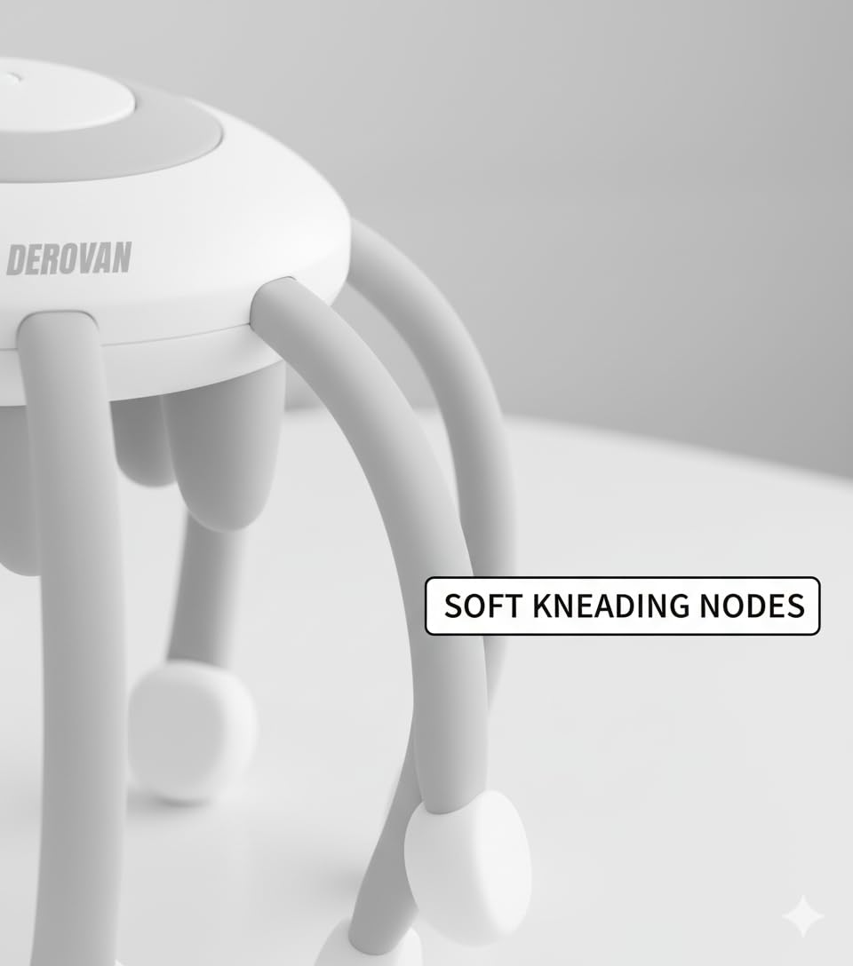 Wireless Electric Scalp Massager – 10 Claw Vibration Heads, 4 Modes, Rechargeable, Fits Most, Stress Relief & Better Sleep - Image 3