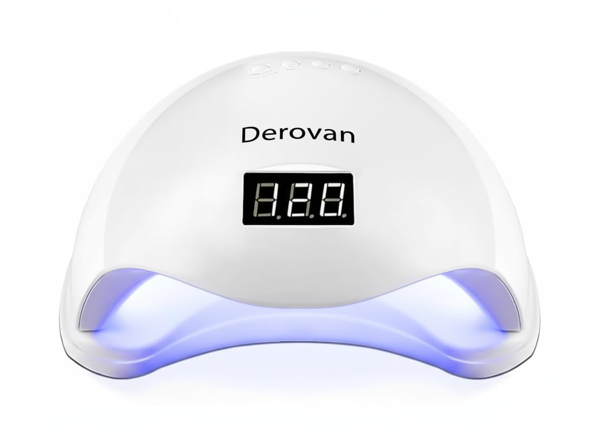 48W UV LED Nail Lamp – Fast Gel Polish & Resin Curing, Smart Auto Sensor & 4 Timer Settings – Professional Dryer for Hands & Feet