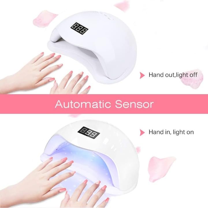 48W UV LED Nail Lamp – Fast Gel Polish & Resin Curing, Smart Auto Sensor & 4 Timer Settings – Professional Dryer for Hands & Feet - Image 4