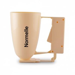 Loqmat Alkadi Making Device Non Stick Plastic Bakeware with Drip Tray and Spatula, Beige Dessert Maker for Sweet Dumplings and Traditional Pastry, Easy to Use Kitchen Baking Tool