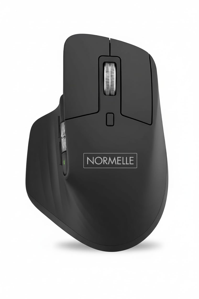 Wireless Business Laser Mouse Graphite, Bluetooth & USB-C Rechargeable, 4000 DPI Darkfield Sensor, Multi-Device Easy-Switch, Ultrfast Magnetic Scroll Wheel, Ergonomic Design