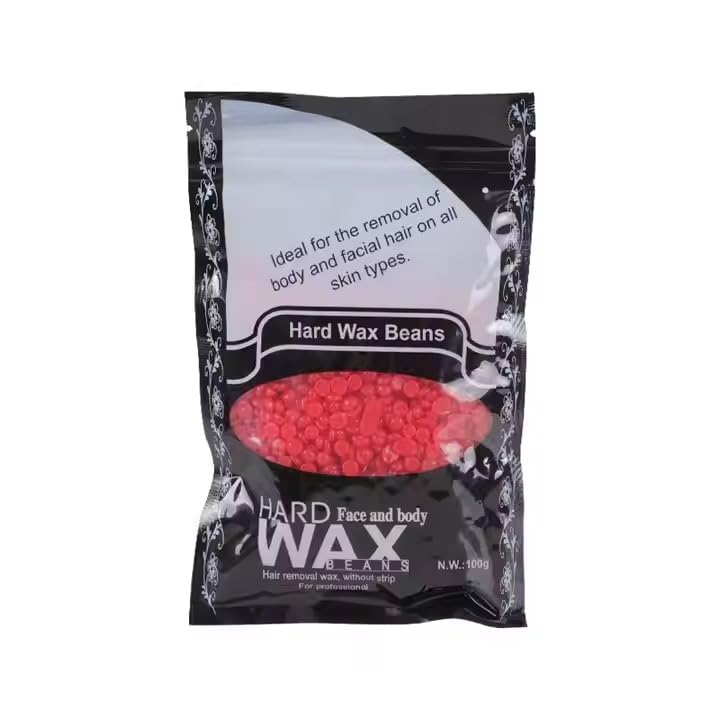 Hard Wax Beans for Hair Removal – Natural Rosin Formula in Lavender Pellets, Paper-Free Depilation Wax for Legs, Face, Bikini & Underarms, Solid Wax Beads for Painless At-Home or Salon Use