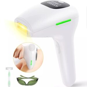 Permanent Laser Hair Removal Device for Men & Women/Painless Full Body, Face, Bikini & Legs, Cordless Advanced Pulse Light Technology,Ergonomic, Portable Epilator for Home & Travel Use