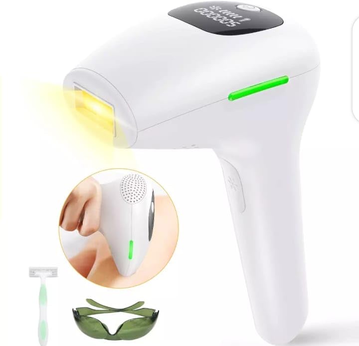 Permanent Laser Hair Removal Device for Men & Women/Painless Full Body, Face, Bikini & Legs, Cordless Advanced Pulse Light Technology,Ergonomic, Portable Epilator for Home & Travel Use