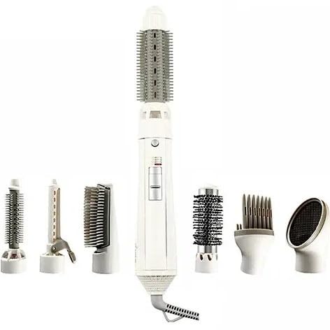 Professional 7-Function Rotating Hair Dryer – Hot & Cool Air with Auto-Rotate Brush, Lightweight Salon-Grade Styling