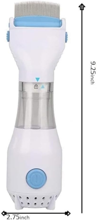 Electric Head Lice Comb with Vacuum | Chemical-Free Nit & Lice Removal Device | Safe for Kids & Adults | 9.25 cm Wide Teeth | Reusable & Easy to Clean - Image 5