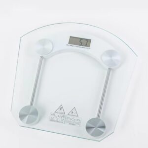 Digital Glass Weighing Scale – Tempered Glass Body Weight Machine with High-Precision Sensors, Large Backlit Display, Auto-On/Off, Step-On Technology