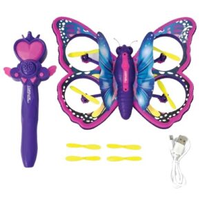 Remote Control Flying Butterfly Toy for Kids – 3-Speed Multidirectional Drone with Sound & Lights, Looping Tricks, 12km/h Flight, 2 Control Modes, Tilt Remote, Indoor Outdoor RC Drone